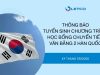 THÔNG BÁO TUYỂN SINH CHƯƠNG TRÌNH HỌC BỔNG CHUYỂN TIẾP VĂN BẰNG 2 HÀN QUỐC KỲ THÁNG 09/2026