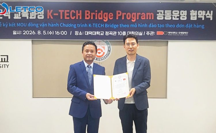 LETCO ký kết hợp tác cùng Đại học Daeduk và doanh nghiệp IBTech triển khai chương trình K-TECH Bridge