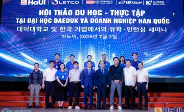 LỄ KÝ KẾT HỢP TÁC & HỘI THẢO DU HỌC – THỰC TẬP GIỮA LETCO – HaUI – TRƯỜNG ĐẠI HỌC DAEDUK VÀ CÔNG TY CỔ PHẦN IBTECH