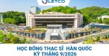 NHẬN BẰNG THẠC SĨ HÀN QUỐC – SĂN HỌC BỔNG DU HỌC CÙNG LETCO